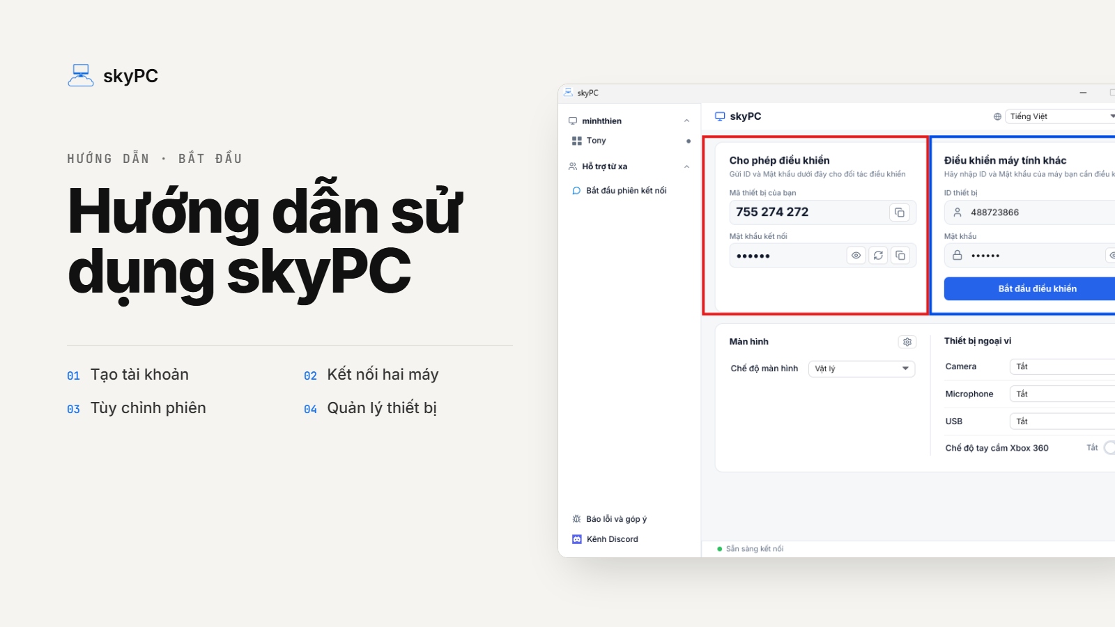Hướng dẫn sử dụng skyPC